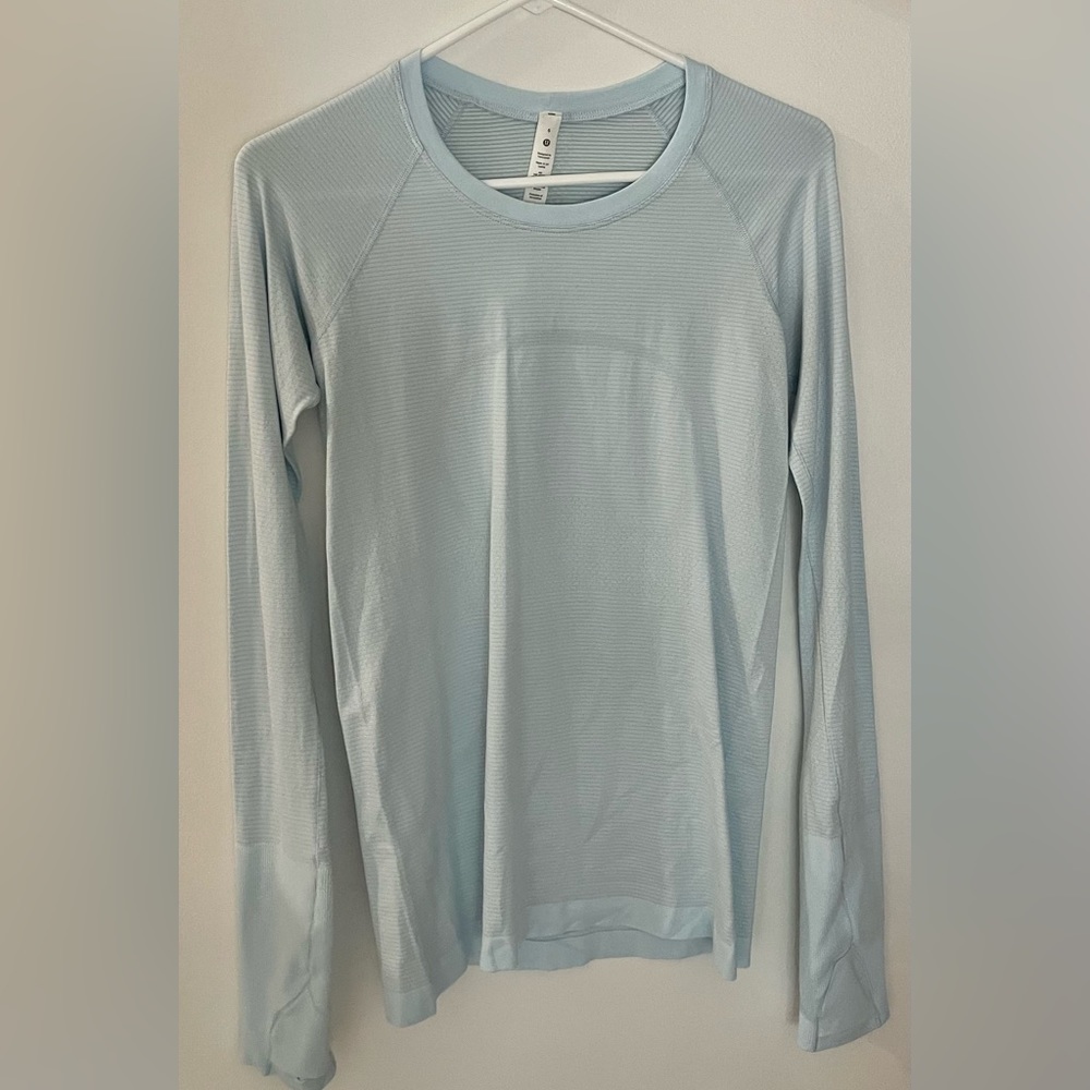 powder blue swiftly tech long-sleeve shirt 2.0